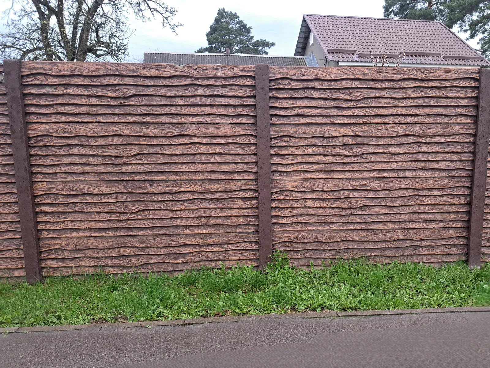 Встановлені бетонні паркани дизайн Дошка