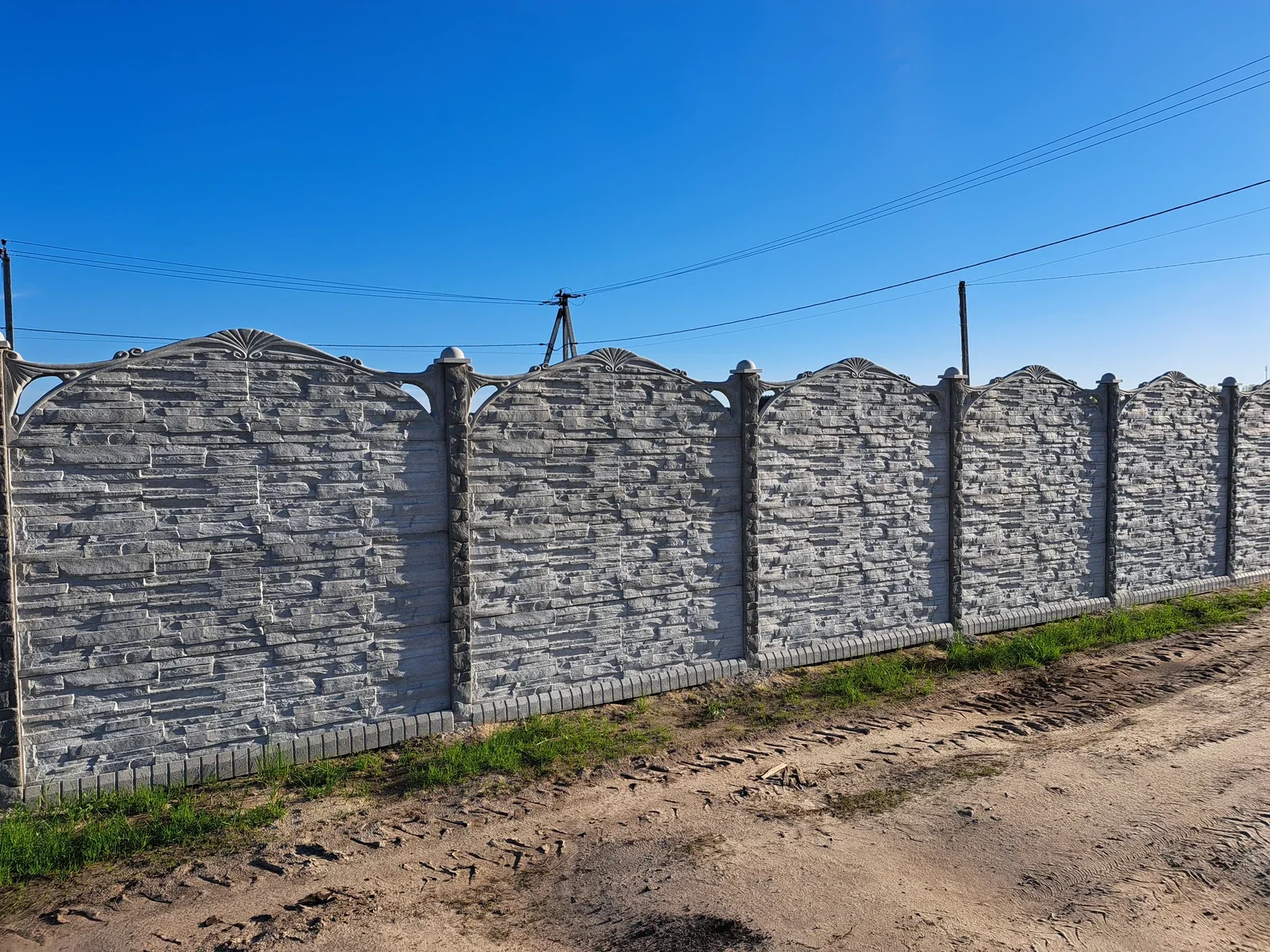 Встановлені бетонні паркани дизайн Сланець