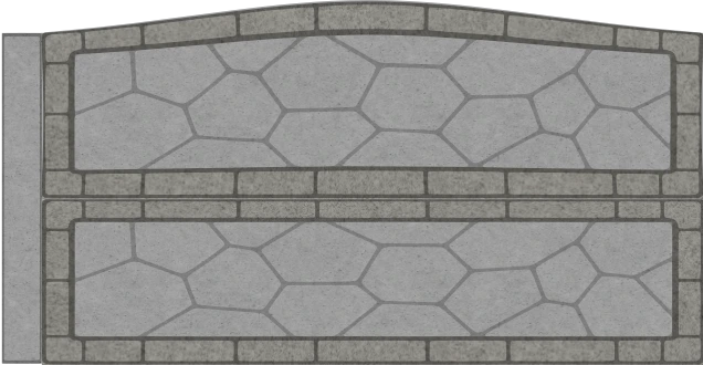 Схема бетонних парканів висотою 1 метр проліт на 2 плити