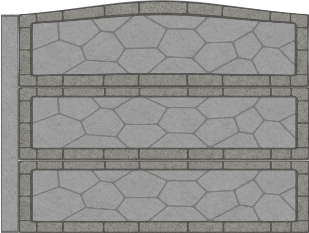 Схема бетонних парканів висотою 1.5 метра проліт на 3 плити